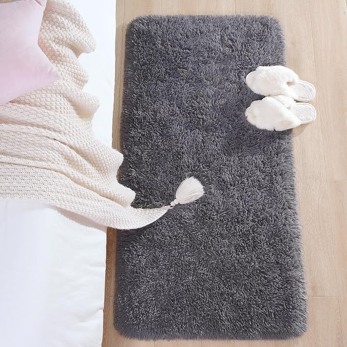 Chicrug Soft Runner Rugs for Bedroom Living Room Plush Fluffy Rug 2x4 | Shag - Image 3