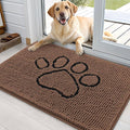 OLANLY Dog Door Mat for Muddy Paws 36x24, Paw Print Design Chenille Mud Mat | by OLANLY