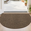 BEQHAUSE Dirt Trapper Door Mat 24" x 36" Half Circle Non Slip Rugs, Absorbent by BEQHAUSE