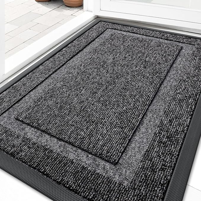 OLANLY Front Door Mat Outside 33x21, All-Season Heavy-Duty Rubber Doormat | by OLANLY