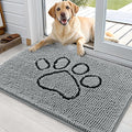 OLANLY Dog Door Mat for Muddy Paws 35x24, Paw Print Design Chenille Mud Mat | by OLANLY