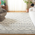 SAFAVIEH Arizona Shag Collection Area Rug - 9' x 12', Ivory & Slate, Moroccan Design, Non-Shedding & Easy Care, 1.6-inch Thick Ideal for High Traffic Areas in Living Room, Bedroom (ASG741M)