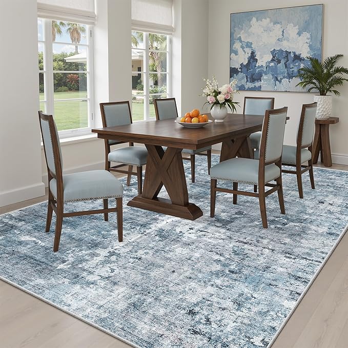Soalmost Abstract Rug 5x7 Washable Area Rugs - Image 3