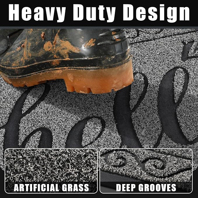 Yimobra Welcome Mats for Front Door 36x24, Heavy Duty Waterproof Outdoor Door - Image 2
