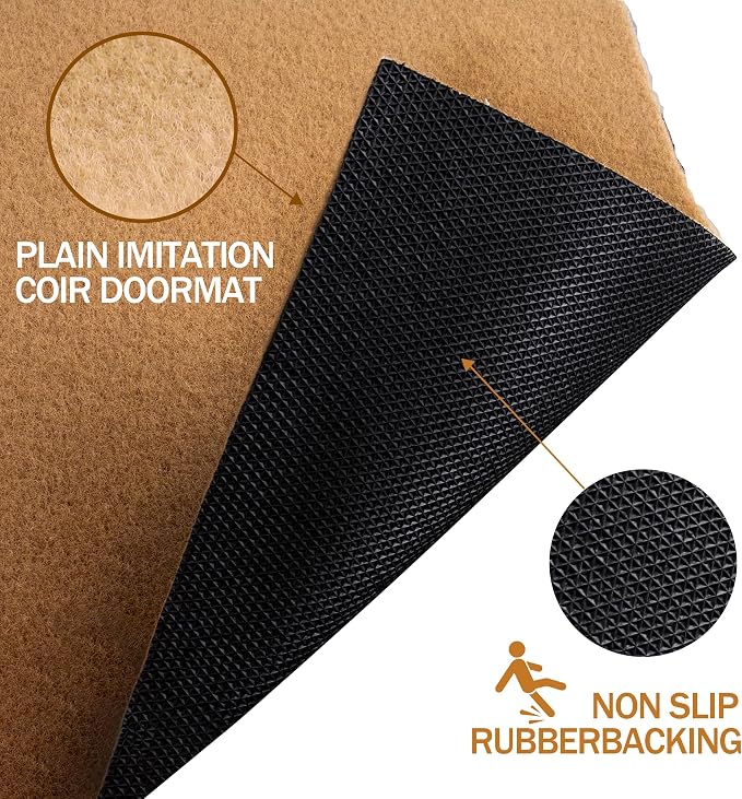 3 Pack Blank Door Mats, 30x17 Inch Artificial Coir Doormats Outdoor - Image 4