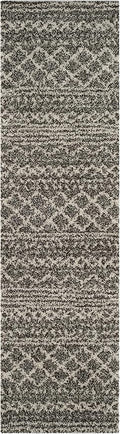 SAFAVIEH Arizona Shag Collection Runner - 2'6" x 14', Brown & Ivory, Moroccan Design, Non-Shedding & Easy Care, 1.6-inch Thick, Ideal for The Living Room, Dining, Bedroom (ASG741B)