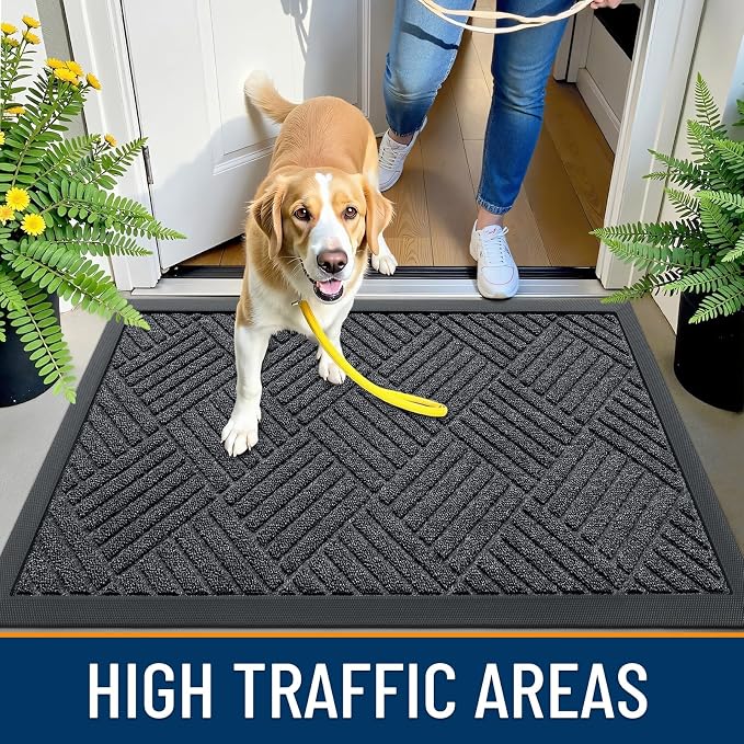 OLANLY Front Door Mat Outside Entrance 35x23, Waterproof Heavy-Duty Doormat | - Image 6