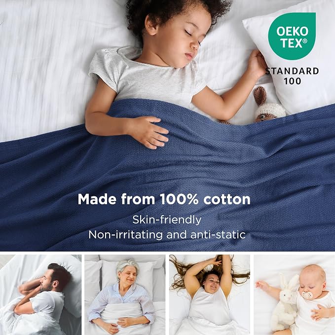 Bedsure GentleSoft 100% Cotton Blanket Queen Size - Image 2