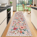 DUKINO 2.6x10 Runner Rug for Hallway, Washable Kitchen Rugs Non Slip, Low Pile by DUKINO