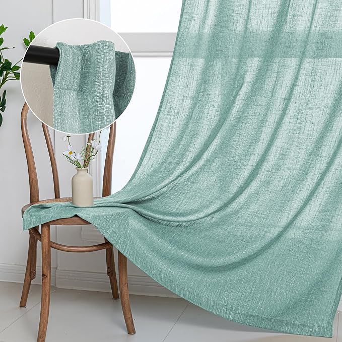 MYSKY HOME Turquoise Living Room Curtains by MYSKYHOME