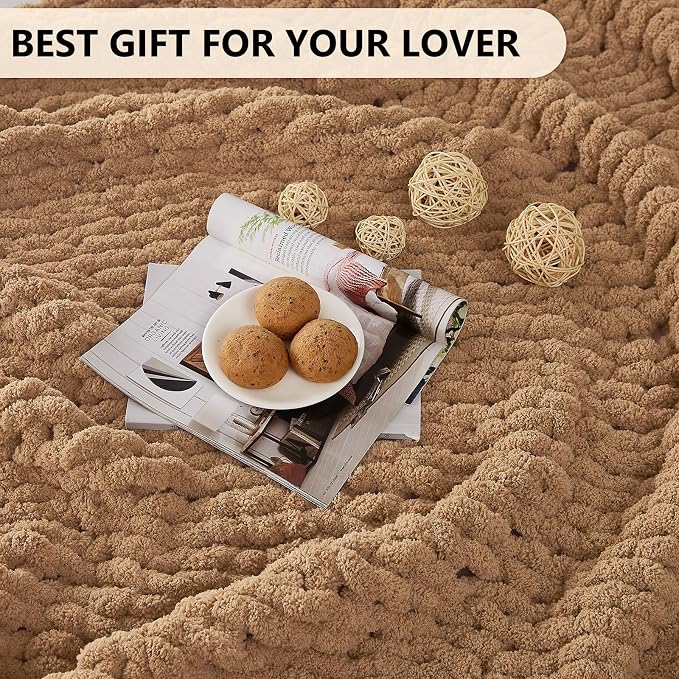 L'AGRATY Chunky Knit Throw Blanket - Image 7