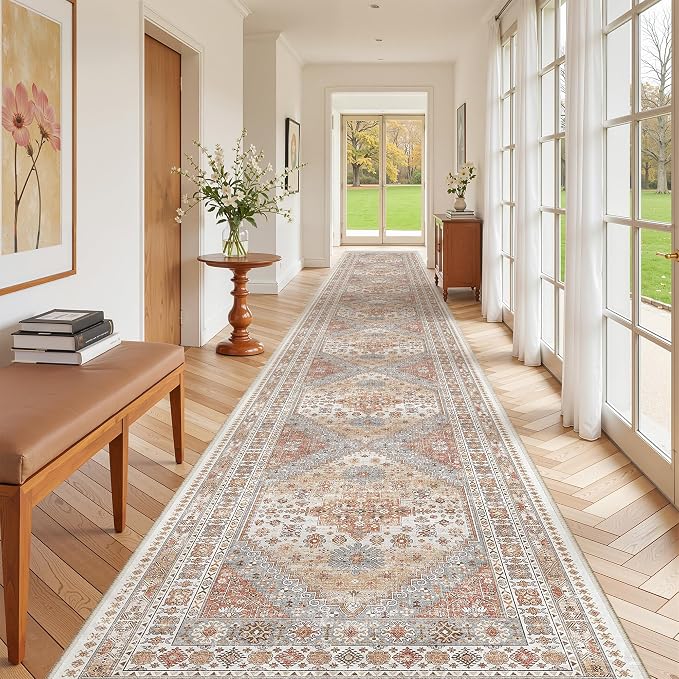 3x20 Runner Rug Non Slip, Washable Hallway Runner Rug, Living Room, Dining Room - Image 4