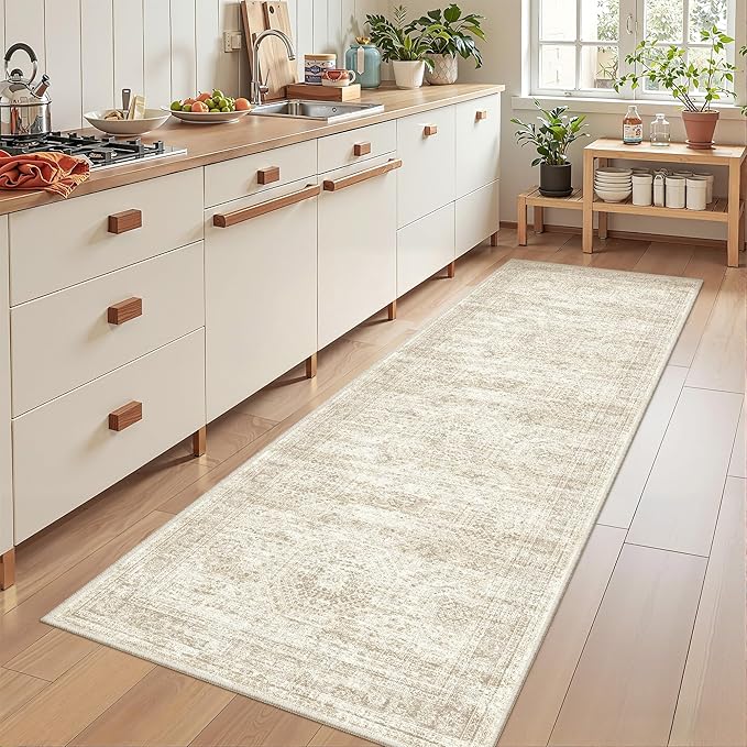 2'6 x 8' Runner Rug Non Slip, Washable Kitchen Rugs, Nursery Room, Soft Runner by Restydon
