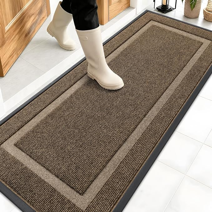OLANLY Front Door Mat Outside 59x20, All-Season Heavy-Duty Rubber Doormat | by OLANLY