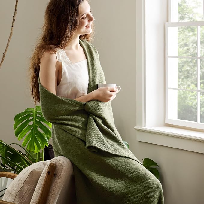 Bedsure GentleSoft 100% Cotton Blanket Twin XL Size - Image 4