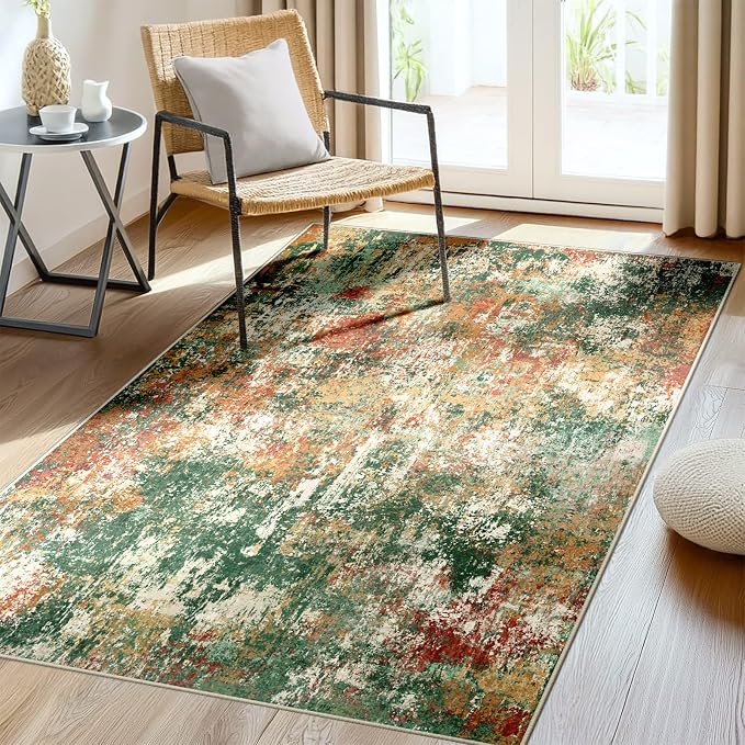 RELEANY Washable 3'x5' Abstract Area Rug by RELEANY