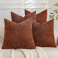 Set of 4 Soft Textured Decorative Throw Pillow Covers 16x16 Inch Cozy Farmhouse by Cozoomy