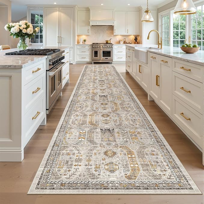 Madane Hallway Runner Rug 3x16 Washable Kitchen Runners Long, Low-Pile - Image 3