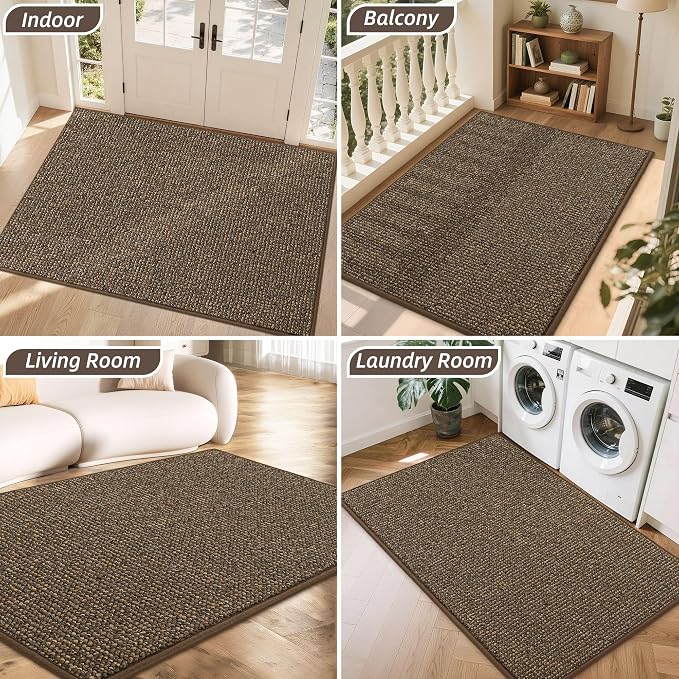 BEQHAUSE Dirt Trapper Door Mat 48" x 72", Non-Slip Washable Doormats, Low - Image 8
