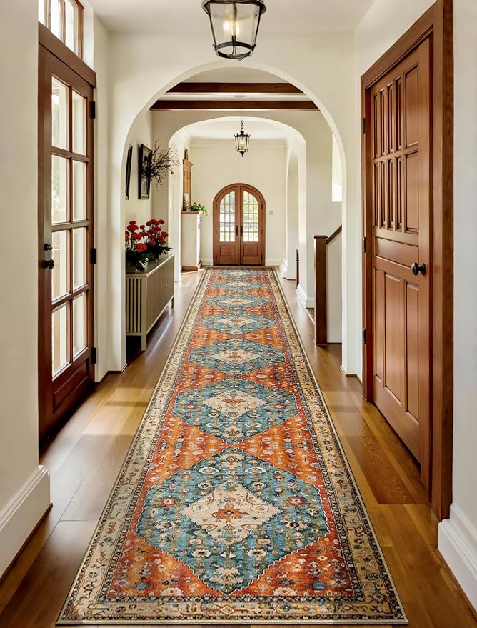 SERISSA 2'6"x18' Washable Non Slip Boho Runner Rug by SERISSAHomeDecorCollection