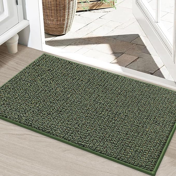 BEQHAUSE Dirt Trapper Door Mat 24" x 36", Non-Slip Washable Doormats, Low by BEQHAUSE