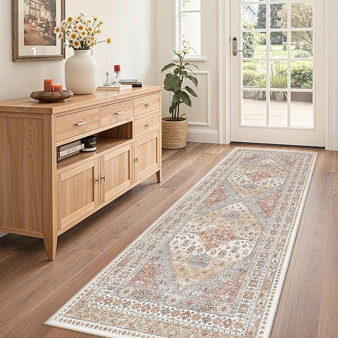 2x5 Rug Runners for Hallways Non Slip, Kitchen Rugs, Nursery Room, Soft Runner by Zesthome