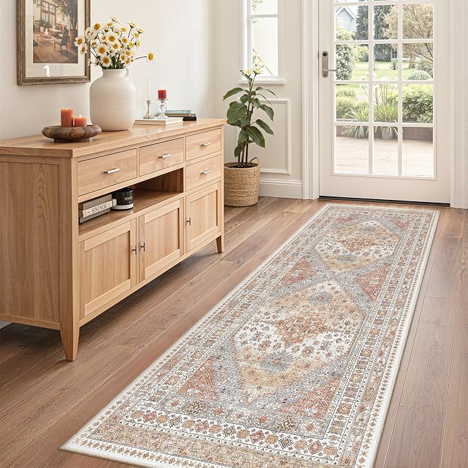 2x6 Runner Rug Non Slip, Washable Hallway Runner Rug, Nursery Room, Soft Runner - Image 3