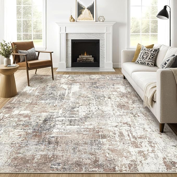 LOONGRUG 10x12 Area Rug Washable Large Neutral Modern Living Room Rug | by LOONGRUG
