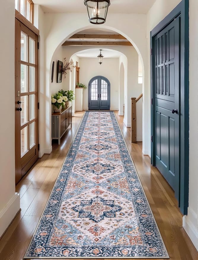 SERISSA 2'6"x16' Washable Non Slip Boho Runner Rug - Image 2