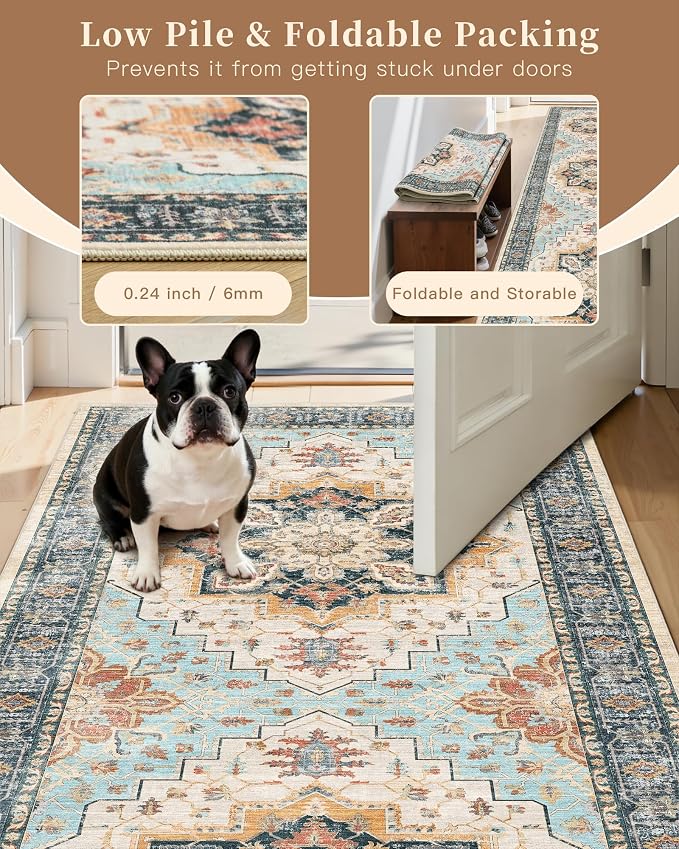 Madane Hallway Runner Rug 2x8 Washable Kitchen Rugs Non-Slip, Soft Ultra-Thin - Image 6