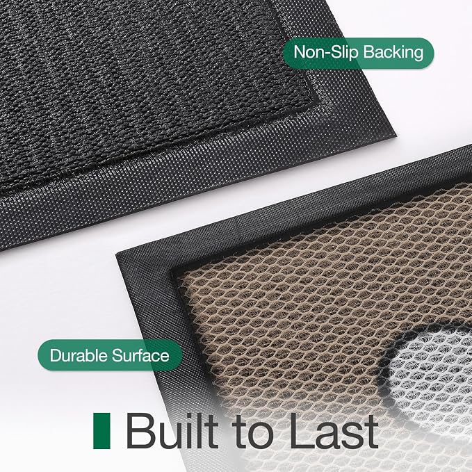 LUMI Outside Welcome Door Mat 24x36, Non-Slip Durable Rubber Easy Clean | Bee - Image 8