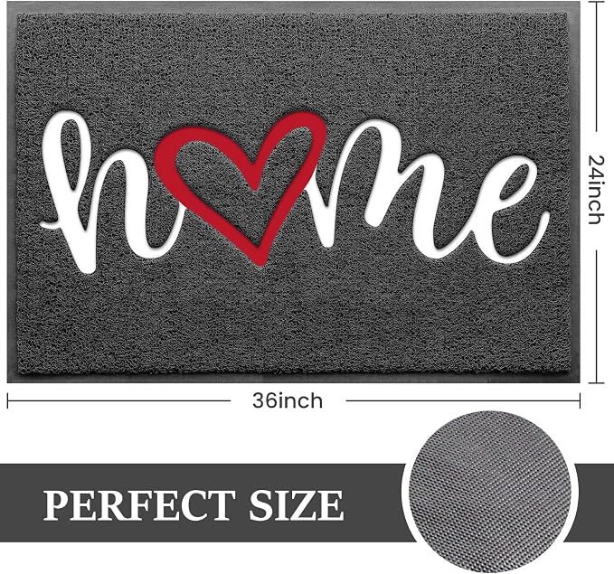 Door Mat Welcome Mat Floor Mat for Entryway, High Traffic Areas | Low Profile - Image 3