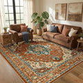 RELEANY Washable Area Rug, Water Repellent, Pet Friendly, Vintage Floral Boho by RELEANY
