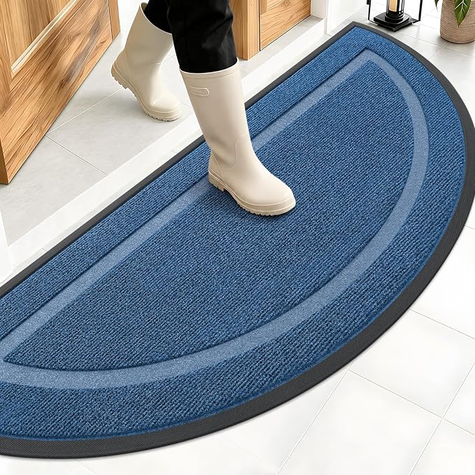 OLANLY Half Circle Front Door Mat Outside 59x23 All-Season Rubber Doormat | by OLANLY