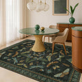 Black and Green Rug 5x8 for Living Room by HazoHaus