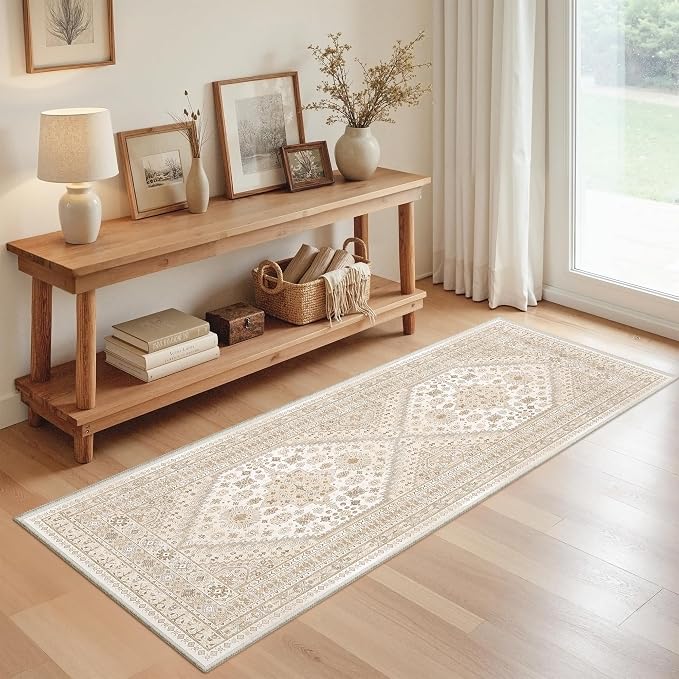 2x6 Runner Rug Non Slip, Washable Hallway Runner Rug, Nursery Room, Soft Runner by Zesthome