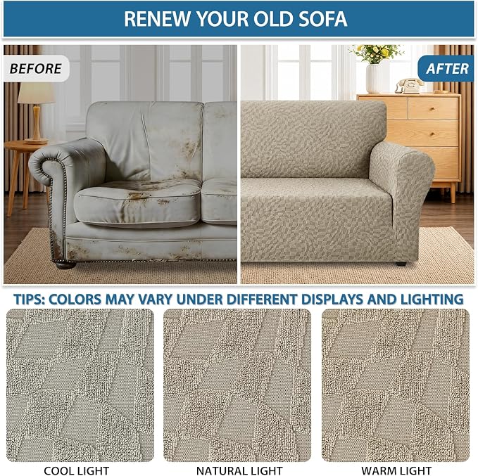 ZNSAYOTX 1 Piece Stretch Sofa Covers - Image 5