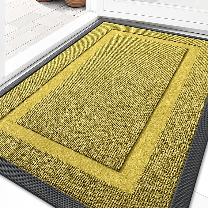 OLANLY Front Door Mat Outside 33x21, All-Season Heavy-Duty Rubber Doormat | by OLANLY