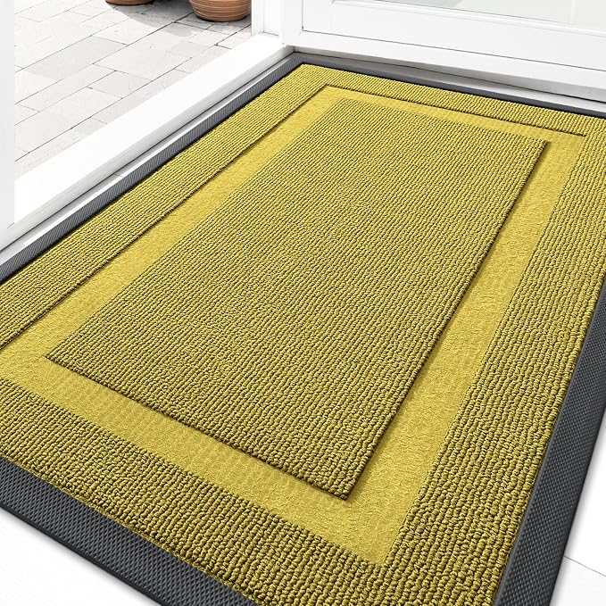 OLANLY Front Door Mat Outside 29.5x17, All-Season Heavy-Duty Rubber Doormat | by OLANLY