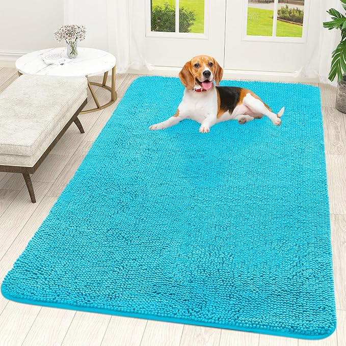 OLANLY Dog Door Mat for Muddy Paws 59x35, Super Absorbent Chenille Mud Mat | by OLANLY