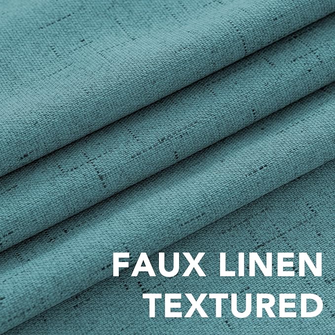 H.VERSAILTEX Blackout Curtains Linen Curtains 120 inches Long 100% Black Out - Image 4