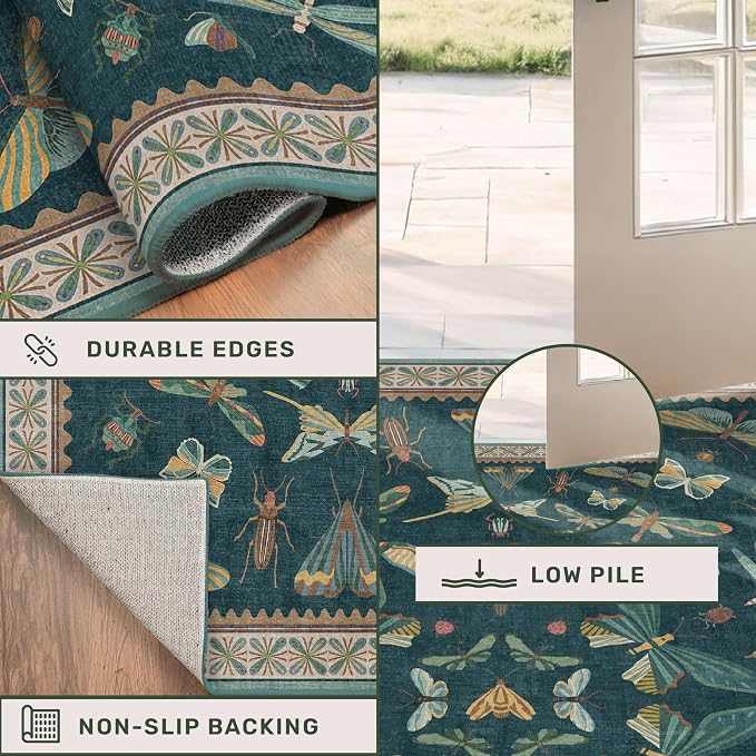 Emerald Green Entry Rugs for Inside House - Image 4