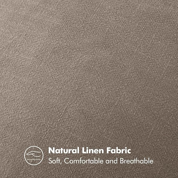 MIULEE Decorative Linen Pillow Covers 20x20 Inch Dune | Boho Farmhouse​ ​Fall - Image 3