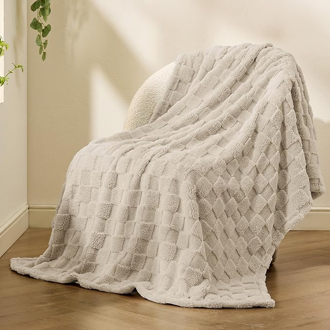 Bedsure GentleSoft Neutral Beige Throw Blanket - Image 6