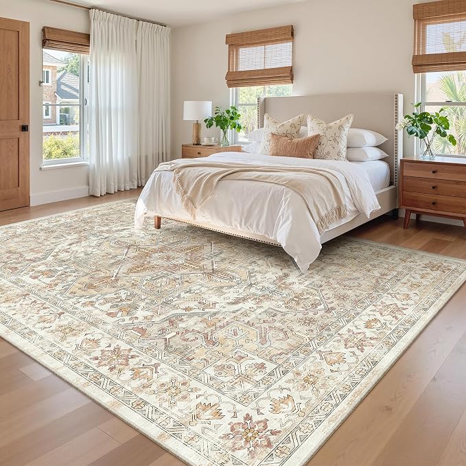 9x12 Area Rugs for Living Room, Large Washable Rug, Dining Room, Low Pile - Image 9