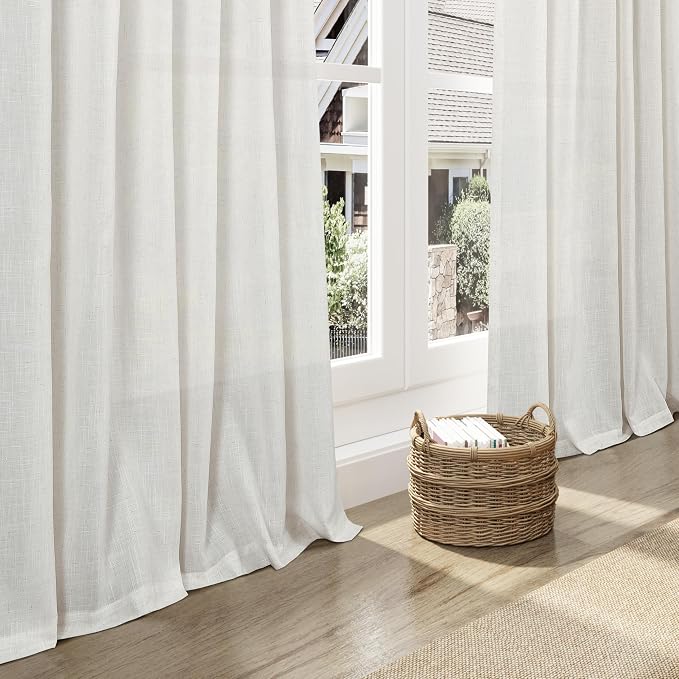 Natural Linen Curtains 102 Inches Long - Image 5