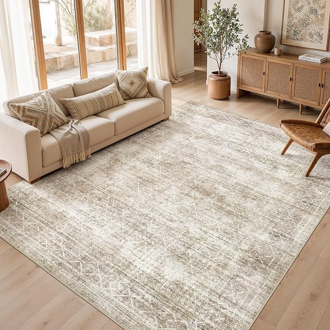 cotiled Boho 10x12 Area Rug for Living Room: Large Moroccan Washable Rug | by COTILED