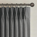 Dark Grey Pleat Semi Sheer Curtains 96 Inches Long by PleatedDrapes