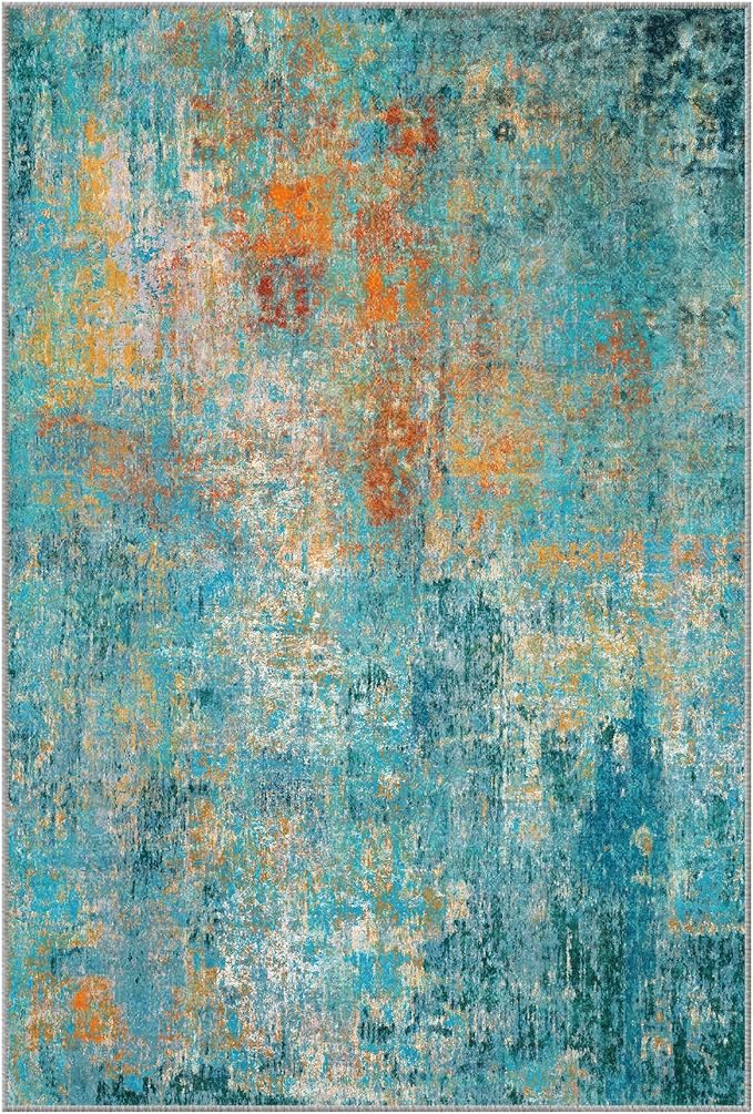 RELEANY Washable 7'x9' Abstract Area Rug - Image 10