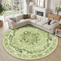 RELEANY Washable Area Rug, Round 10ft, Water Repellent, Pet Friendly, Vintage by RELEANY